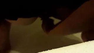 peeing in bathroom with fingering pussy