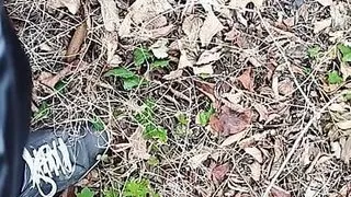 Wanking naked in the wild