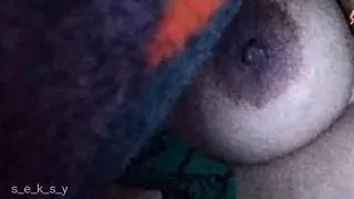 Desi bhabhi showing her boobs for boyfriend on video call because she is unsatisfied husband fucking