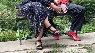 Cuckold Hubby's Curvy Wife Gets Cum Outdoors