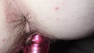Amateur closeup toying my wifes pussy with a dildo