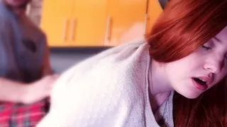 19 year old maid gets fucked while she cooks food and cum on tits