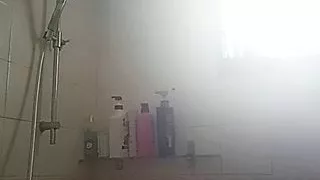 Taking a shower