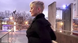 Extremly stunning short blonde Tanya Virago visit Paris for a good hard fuck