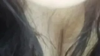 Young girl masturbates outside in public