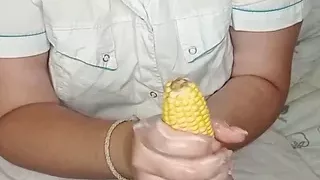 I spread the cream on the corn and rub it in, and fuck it like a member of the subscriber.