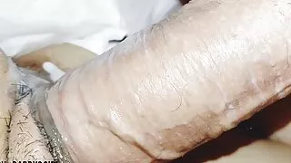 Wet teen pussy babysitter taking big cock in and dripping pussy juice