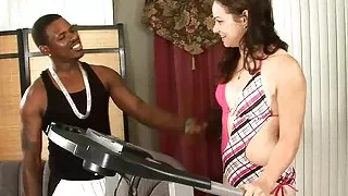 Cute Girl Leenu Rae with braces seduce to Big Dick Interracial Sex