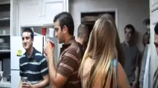 Coed whore fucking as others watch at frat party