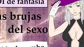 Spanish audio JOI with a witch. Rol + aventura para masturbarse.