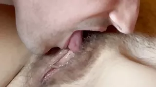 Licking Out A Slippery Hairy Wet Pussy!