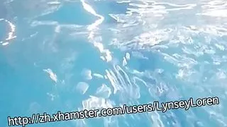 Miss Lyn goes swimming in the Sports Center