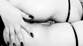 Fucking myself with a dildo while filled with cum