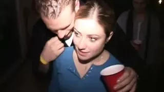 Busty college whore takes cumshot