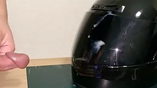 Small Penis Cumming On Helmet - Messy Cumshot
