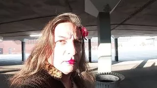 television  sissy trap in the mall parking lot fun in the morning saturday