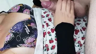 Stepsister Titty Fuck and Huge Cumshot in My Bra