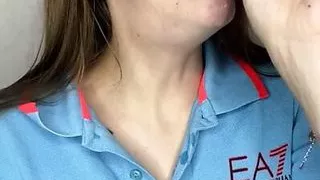 Deep Suction Of A Double Dildo From A Cutie