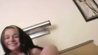 Violet gets a cumshot in POV style porno