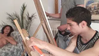 Two buddy fuck sexy grandma from both ends