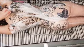 COME WITH ME - hot shower with Italian babe - dildo female orgasm