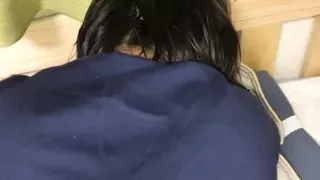 Hugging her hard on her day off.