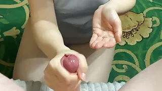 Her BEAUTIFUL COCK gives her HOT CUM to be used as MOISTURIZER