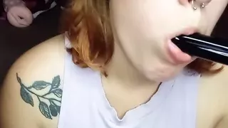 sucking big black vibrator