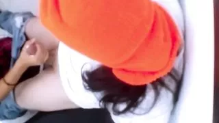 Cheating bestfriend with hot schoolgirl sexy sucking a big dick until cumming in mouth after school class