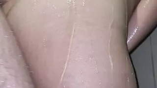 I see my stepsister in the shower and she lets me record her while I fuck her