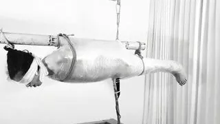 Wrapped & Trapped: CRAZY shaking orgasm in plastic wrap suspension! Bdsmlovers91