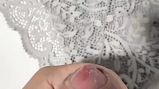 Cumming 3 times on stolen panties