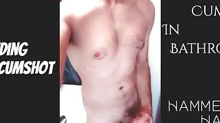 Standing Cumshot - Dripping Cum In Bathroom By Hammer Hart