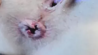 Wet pussy bitch play enema. farting