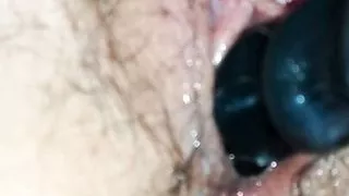 Creaming with a ribbed toy (1)