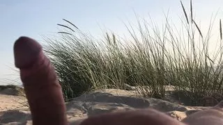 Showing my big dick to strangers and let them watch me cum