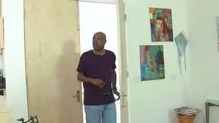 Ebony skinned teen layton fucks black cock for hot cum