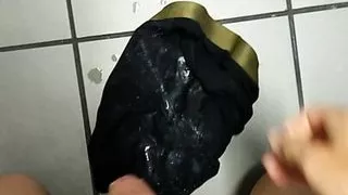 Cumming on step daddy's cummy underwear