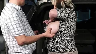 Busty working woman spreads legs for boss