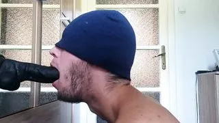 Huge bbc deepthroat training