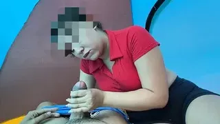 sexy agent girl started sucking my dick