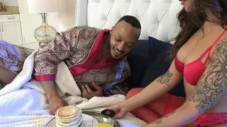 April Olson Tempts Her Man Into Pegging With Her Big Natural Tits