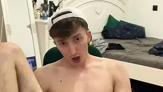 Boy jerk and play with ass make cumshot