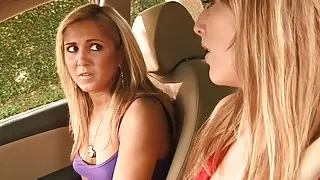 Hot Blonde Big Tits MILF Mom picks up a Cute Small Tits Girl from the Street to get her Pussy Licked to Intense Orgasm