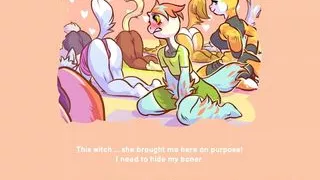 Odymos Funny Hentai game Ep.3 fucking esther's pussy outside in the public park