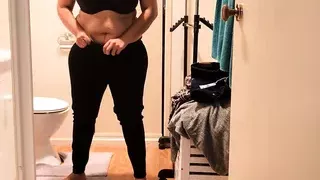 Beautiful Milf Changing Clothes and flashing Hot Curves