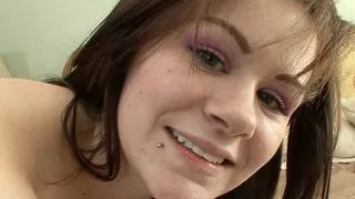 Brunette Boss - Angel Cakes teen sucks and fucks cock to