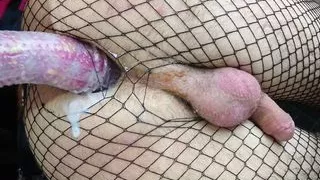 Hungriger Femboy Sissy Stuffs Toy in Boypussy