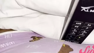 hot arab masturbating with the television  remote control