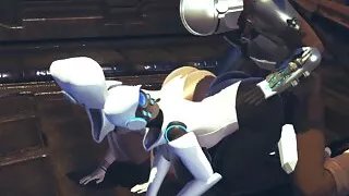 Din Djarin having fun with 2 Haydee Robots : Starwars The Mandalorian & Haydee Crossover parody